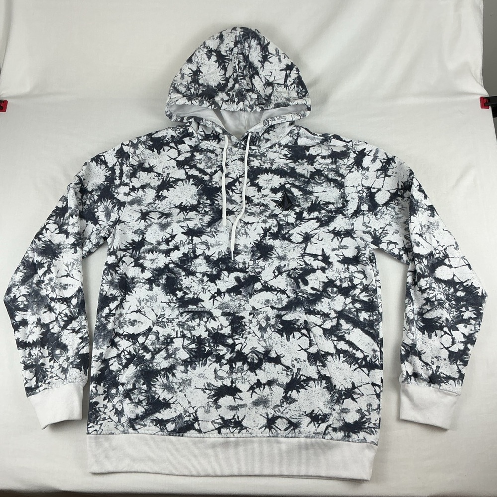 Volcum Men's White/Black Pullover‎ Hoodie, Size M